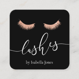 チッエレガントクバラ金ゴールドグリッター黒まつ スクエア名刺