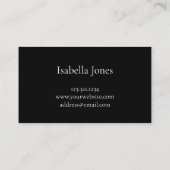 チッエレガントクバラ金ゴールドグリッター黒まつ 名刺 (裏面)