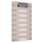 チッエレガントクバラ金ゴールド&グレイストライプ クリップボード (右)