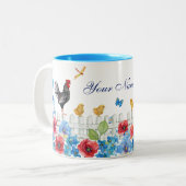 チッカラフルク農園名前をカスタムする ツートーンマグカップ (正面左)