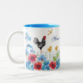 チッカラフルク農園名前をカスタムする ツートーンマグカップ (左)