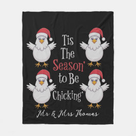 チッキングとカワイイおもしろいシーズン フリースブランケット