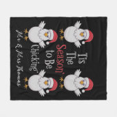 チッキングとカワイイおもしろいシーズン フリースブランケット (正面(横))