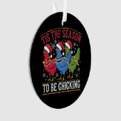 チッキングクリスマスチキンウェスタン オーナメント (正面)