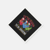 チッキングクリスマスチキンウェスタン スタンダードカクテルナプキン (角)