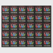 チッキングクリスマスチキンウェスタン ラッピングペーパー (フラット)