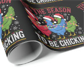 チッキングクリスマスチキンウェスタン ラッピングペーパー (ロールコーナー)