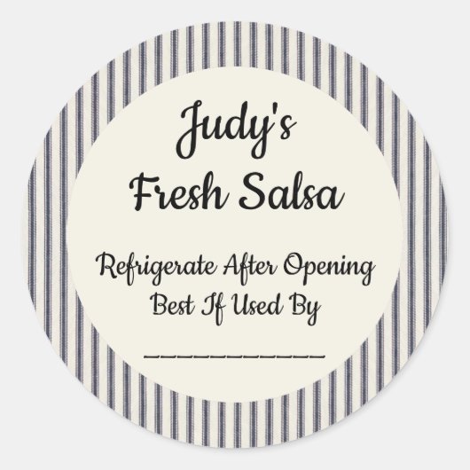 チッキンストライプグカスタム製品キャニングjarシール ラウンドシール (正面)
