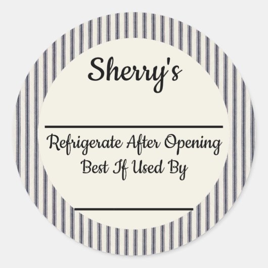 チッキンストライプグカスタム製品キャニングjarシール ラウンドシール (正面)