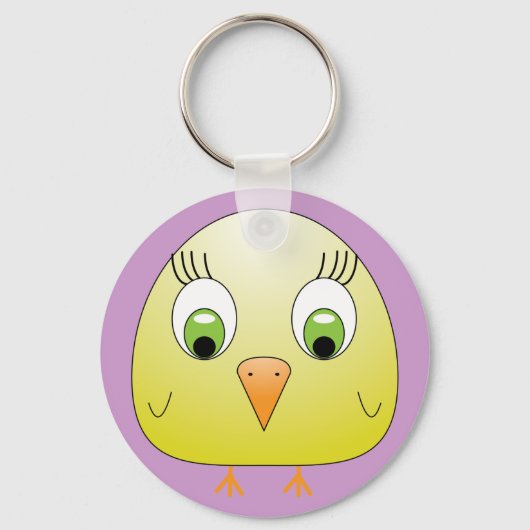 チッキーBイエローキーチェーン キーホルダー (正面)