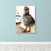 チックとティーカップ キャンバスプリント (インサイチュ (ウッドフロア))