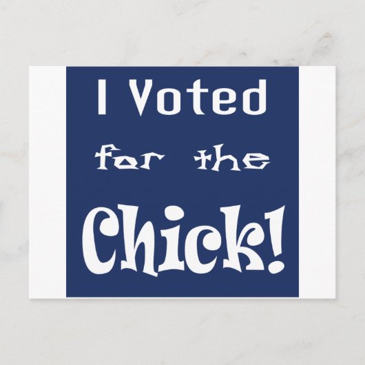 チックに投票した ポストカード (正面)