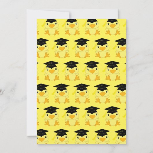 チックキッド幼稚園小学校の卒業式パーティー 招待状 (裏面)