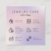 チックジュエリーケア方法 ビジネス感謝 エンクロージャーカード (正面)