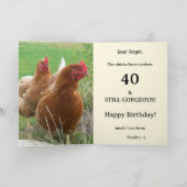 チックスおもしろい誕生日グリーティングカード カード (内部)