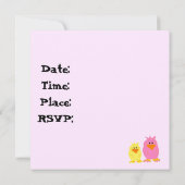 チックスお洒落誕生日招待状 招待状 (裏面)