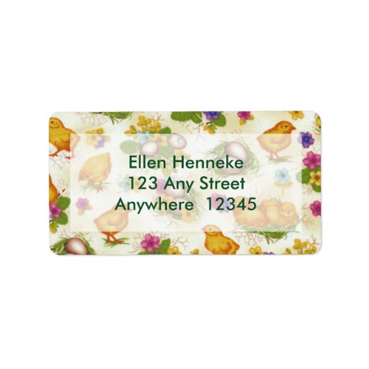 チックスとイースターエッグ ラベル (正面)