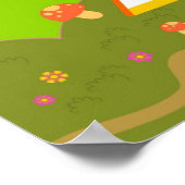 チックスとオレンジの木 ポスター (角)