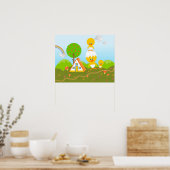 チックスとオレンジの木 ポスター (キッチン)