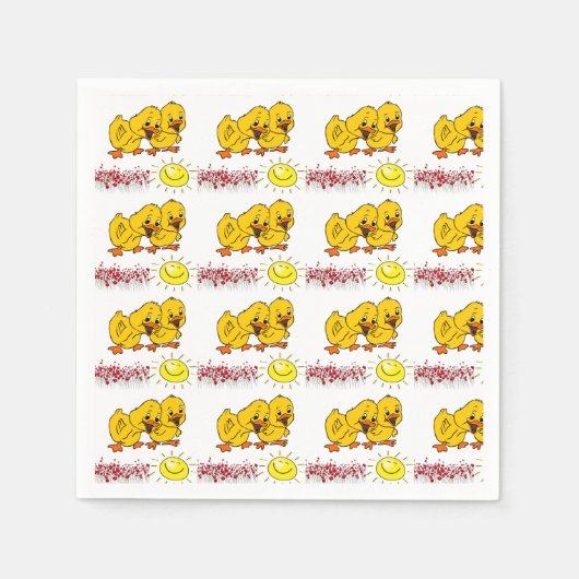 チックスイエローローズフローラスネークナプキン スタンダードカクテルナプキン (正面)