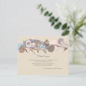 チックスカップル赤ちゃんシャワーありがとうはがき ポストカード (スタンド正面)