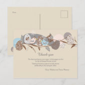 チックスカップル赤ちゃんシャワーありがとうはがき ポストカード (正面/裏面)