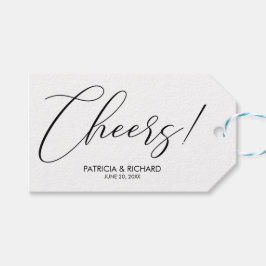 チックスクリプトの文字のウェディングファバーズタグ ギフトタグ