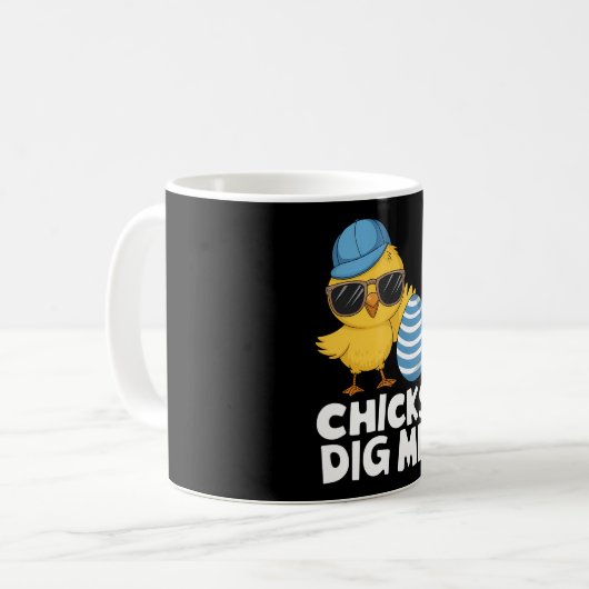 チックス私イースターエッグおもしろい狩り コーヒーマグカップ (正面左)