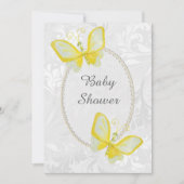 チックチョウダマスクベビーシャワー両面 招待状 (正面)