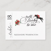 チックトークダービーに私レースホースパーティー乗馬 プレイスカード (裏面)