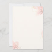 チックネストピンクフローラリースイースターベイビーシャワー 招待状 (裏面)