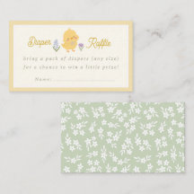 チックベイビーシャワーディーパーラッフルチケット