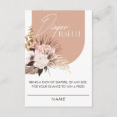 チックボヘミアンワークの花柄ベビーおむつくじ引き エンクロージャーカード (正面)