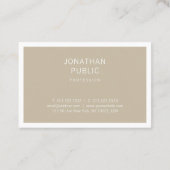 チックミニマルシンプルリストデザインプレーンスタイリッシュトレンディー 名刺 (裏面)