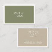 チックミニマルシンプルリストデザインプレーンスタイリッシュトレンディー 名刺 (正面/裏面)