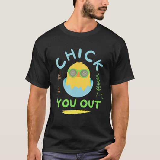 チックユーアウトイースターチキンハッピーイースター卵 Tシャツ (正面)