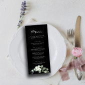 チックユーカリプタスブラック&ホワイトミニマリスト結婚ズ メニュー