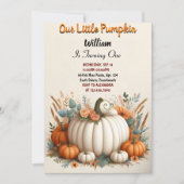 チックルファームの子供たち私たちの小さなカボチャは1を回している 招待状 (正面)