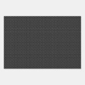 チックレッドイエロー白黒タータンチェックアートパターン ラッピングペーパーシート (正面2)