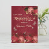 チックレッドバタフライフローラガーデンキンセアニラ 招待状 (スタンド正面)