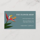 チック熱帯バードオブパラダイスフローライラストレーション 名刺 (裏面)