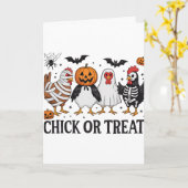 チック・オア・トリート おもしろハロウィン 鶏好き 魔法使い カード (黄色い花)