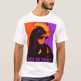 チック・オア・トリート ハロウィン ポップアート 鶏 Tシャツ