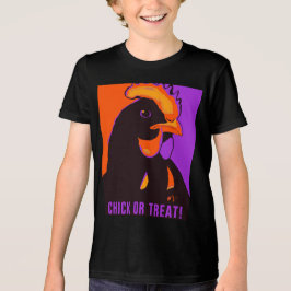 チック・オア・トリート ハロウィン ポップアート 鶏Tシャツ トライブレンドTシャツ