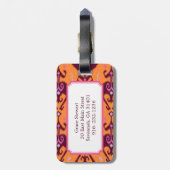 チック・オガーリーレンジ・イカット・トリバル・パターン・モノグラム ラゲッジタグ (裏面縦)