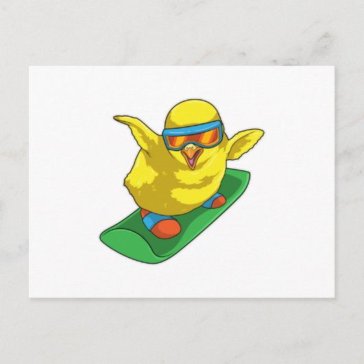 チック スノーボーダー スノーボード ポストカード (正面)