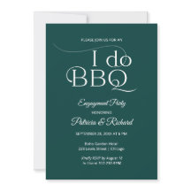 チック BBQ 恋人のリング交換パーティー招待状