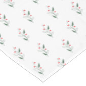 チッシンプルクベリーホリーレッド&グリーンクリスマス テーブルクロス (アングル)