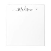 チッシンプルクミニマリス渦巻形のトスクリプト名前をカスタムする ノートパッド (正面)