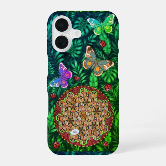 "チッタヴリッティニロダ"（カラー ドローイング） iPhone 16ケース (裏面)